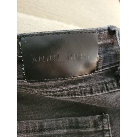 Anine Bing Brodie Black Distressed Skinny leg jeans size 29 - Picture 7 of 10